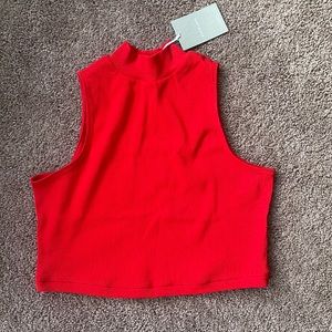 Everlane, gorgeous red, organic Cotton tank top. Large